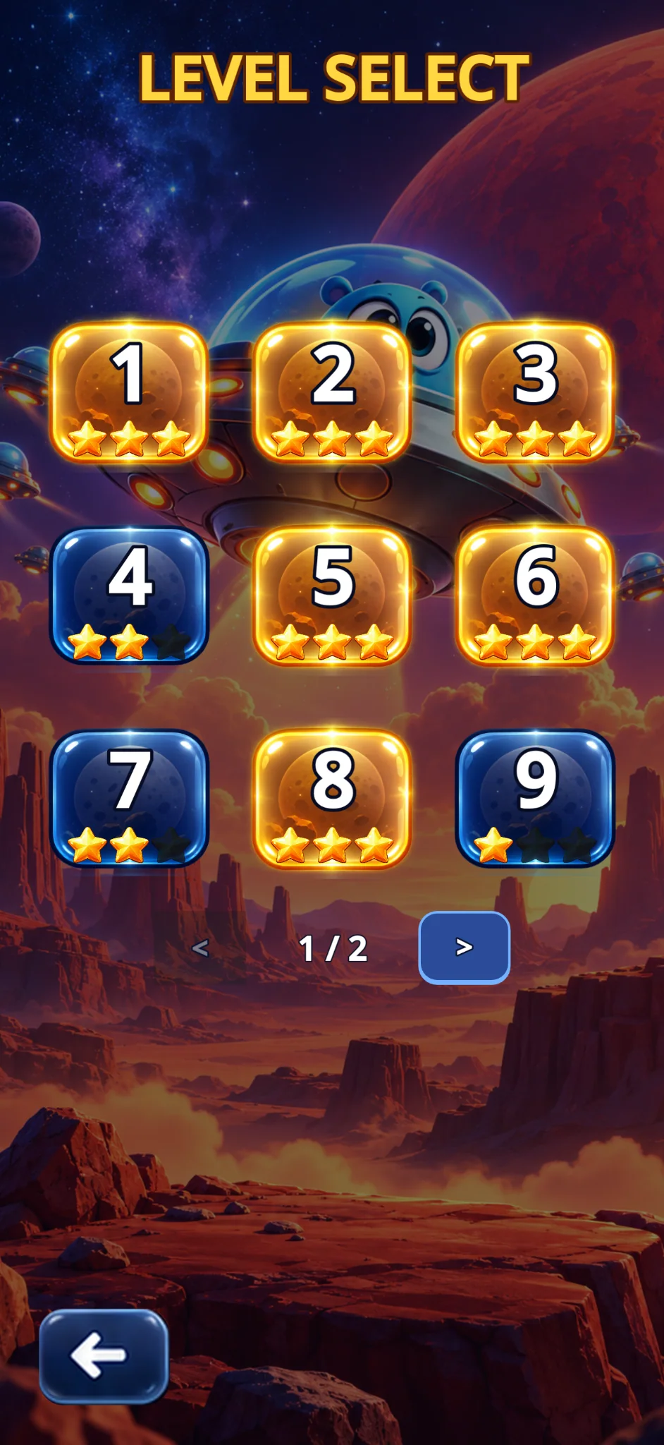 Level select game screenshot